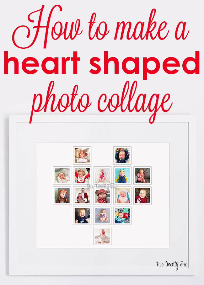 How to make a heart shaped photo collage for FREE!  No Photoshop or fancy software required!