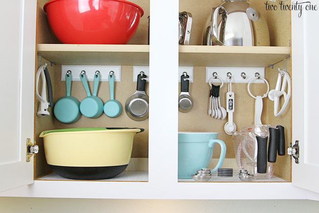 organized baking cabinet