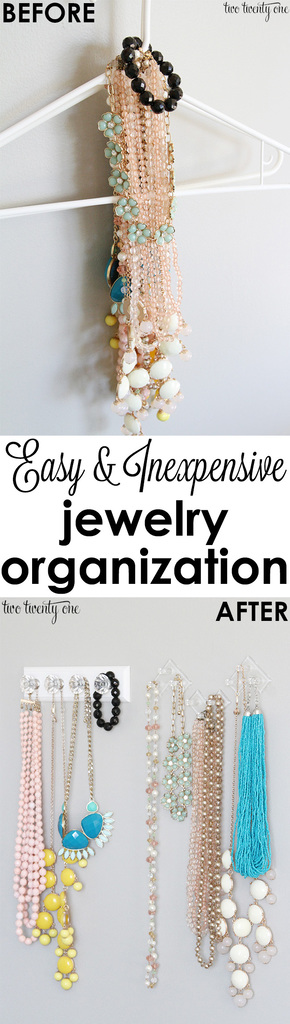 Easy and inexpensive jewelry organizer!