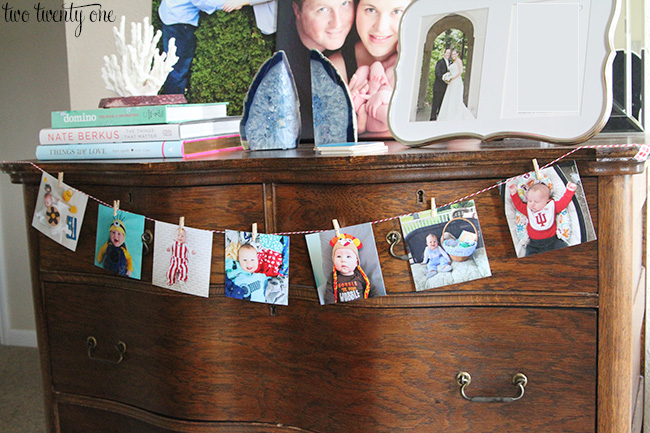 easy birthday photo display