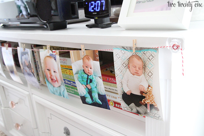 first birthday photo display