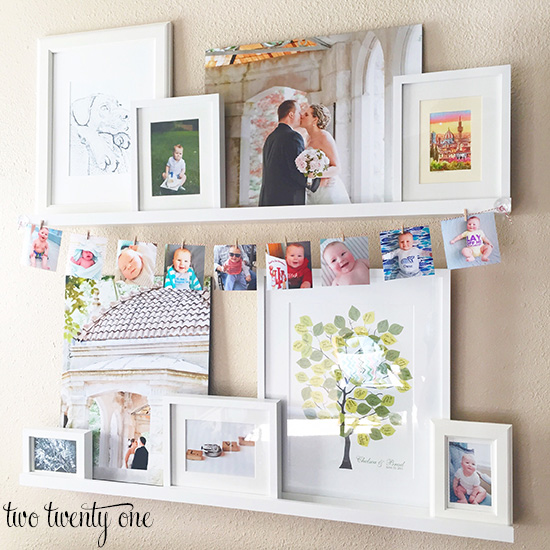 simple birthday photo display