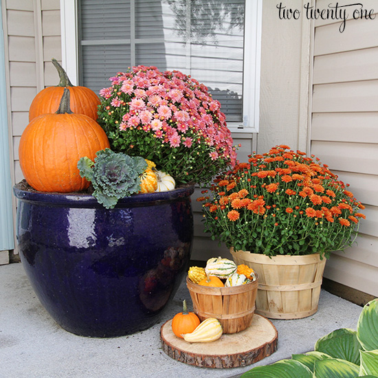 fall front porch decorations
