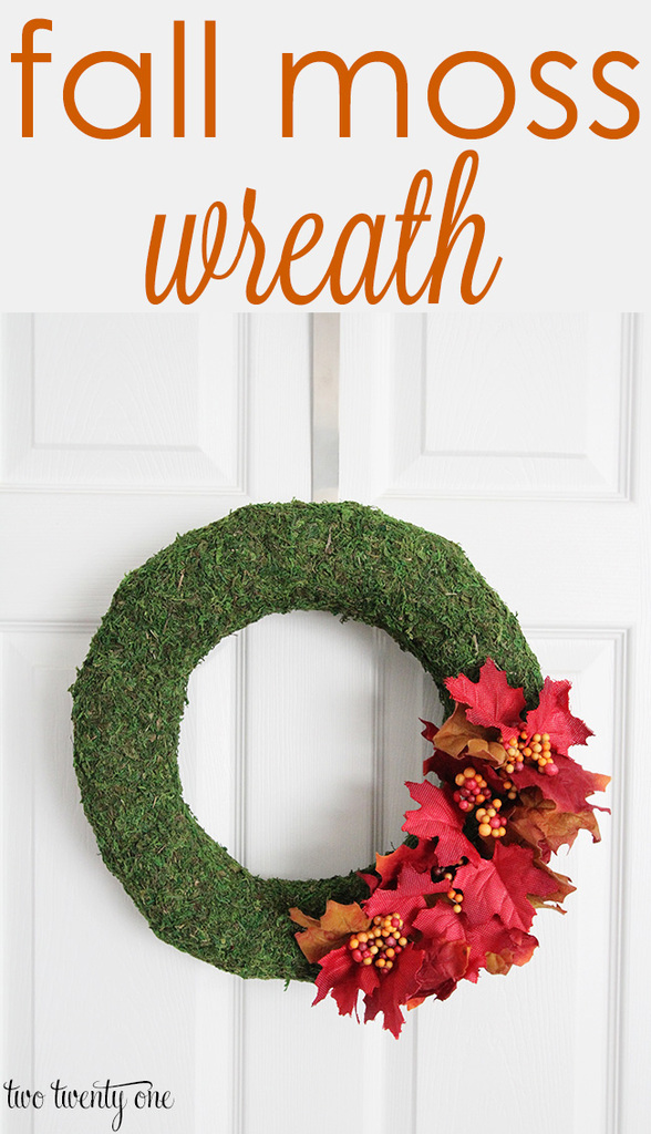 Easy to make fall moss wreath!