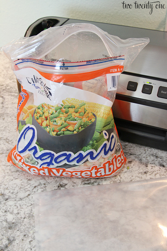 frozen vegetables foodsaver