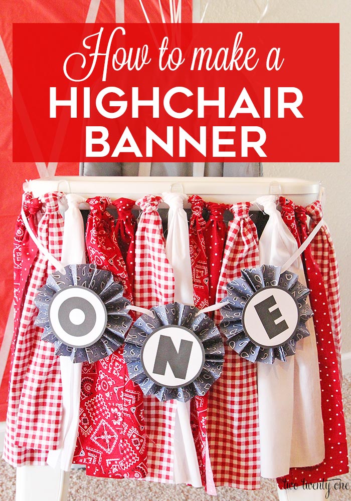 How to make a highchair banner