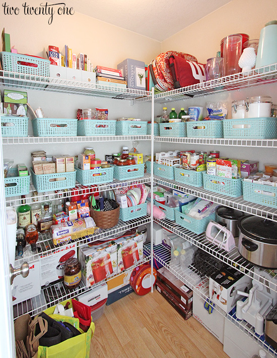 organized walk in pantry