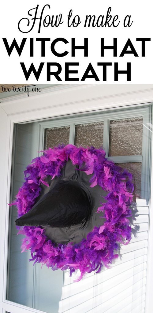 How to make a witch hat wreath! Easy and inexpensive!