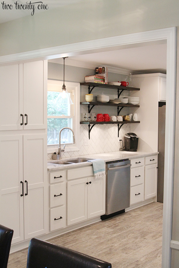 enlarged kitchen entryway