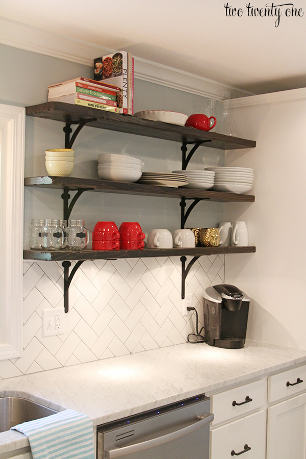 kitchen kitchen with open shelving