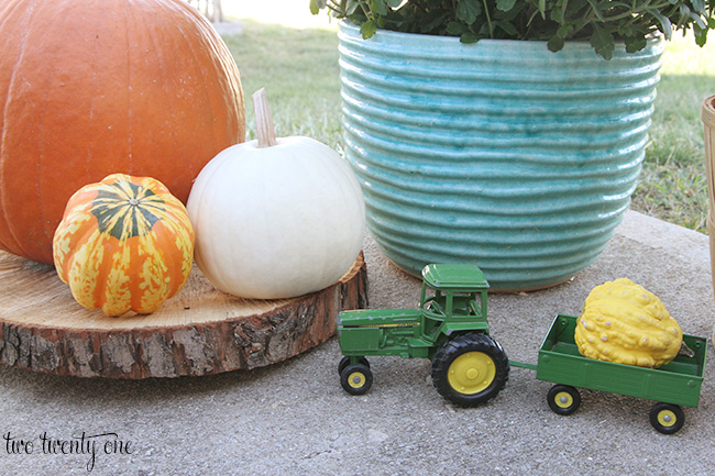 tractor with gourd