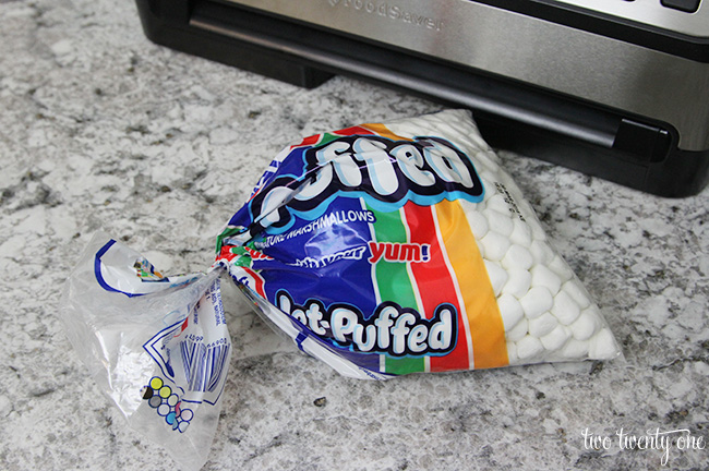 foodsaver storing marshmallows