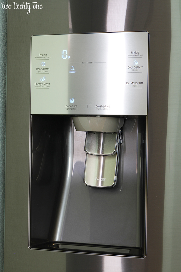 Samsung Flex fridge ice and water dispenser