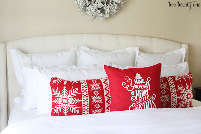 christmas pillows for bed