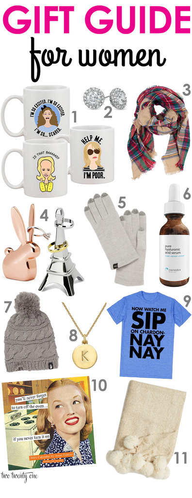 Gift guide for women! Great ideas for under $80!