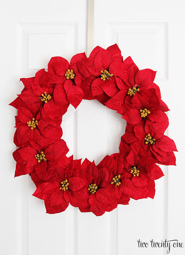 poinsettia wreath tutorial