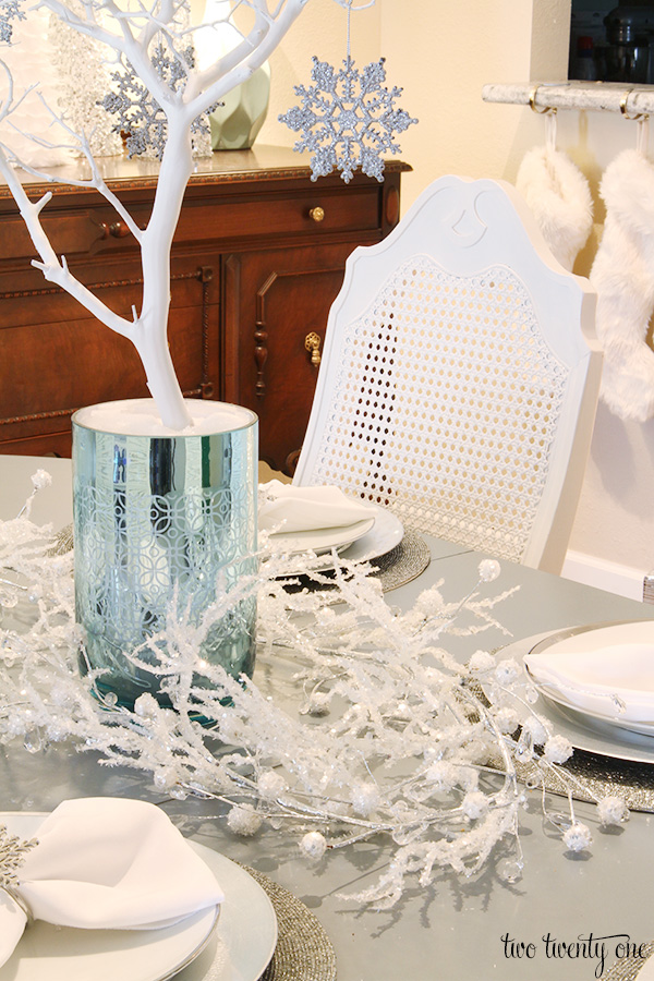 snowflake tablescape