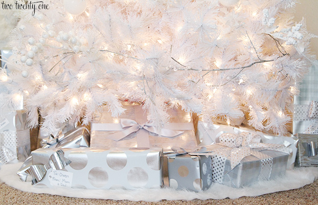 white and silver gifts