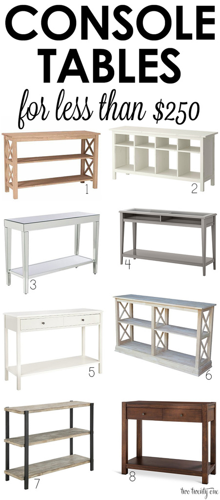 Console Tables For Less Than $250