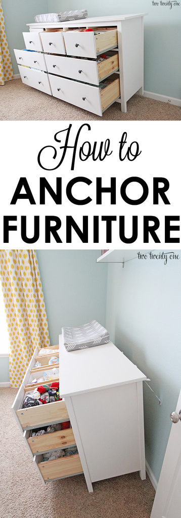 How to anchor furniture! Life-saving information to keep children safe!