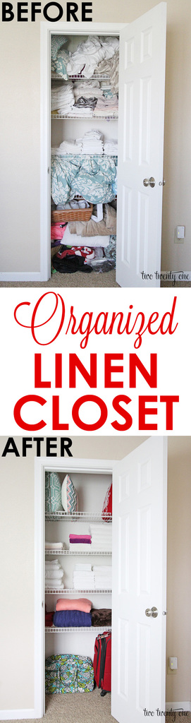 Organized linen closet! Helpful tips and tricks!