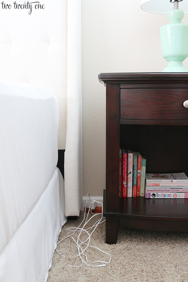 Cord Management Ideas for Nightstands, Media Cabinets, etc.!