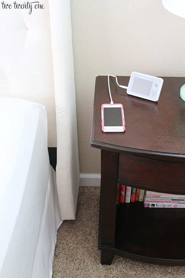 How to organize and hide bedside cords with one simple trick!