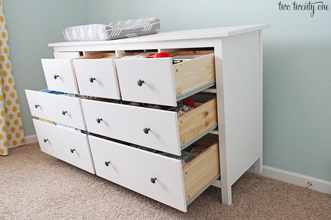 Nursery Dresser Organization