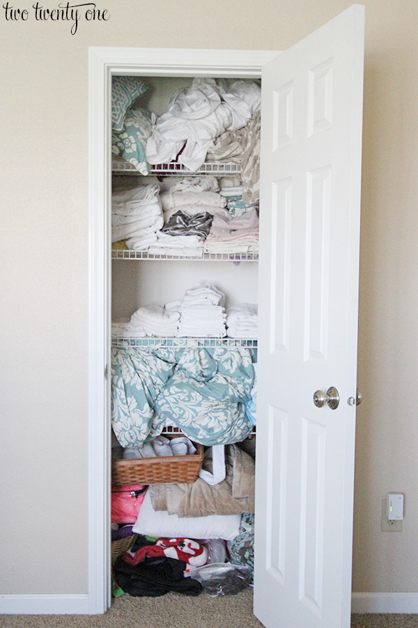 linen closet before