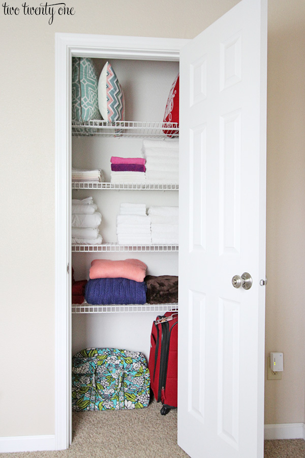 linen closet organization