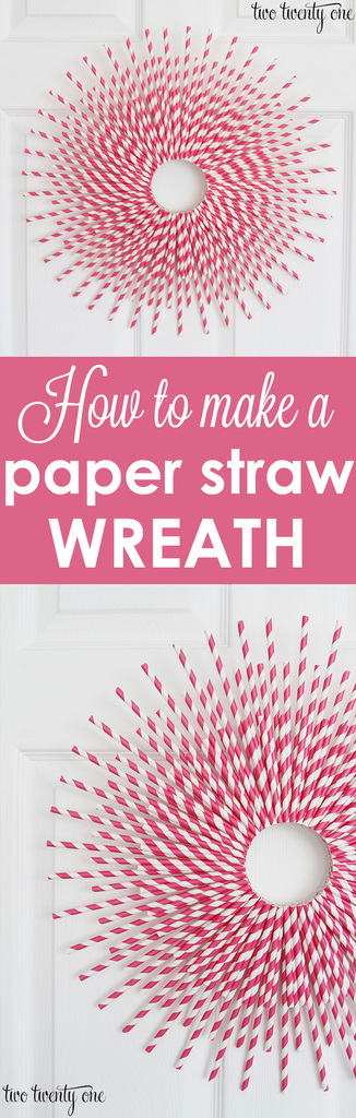 How to make a paper straw wreath!