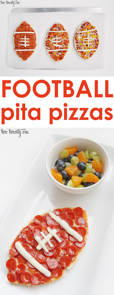 How to make football pita pizzas! Perfect for game day!