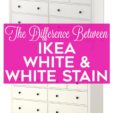 The difference between IKEA white and white stain