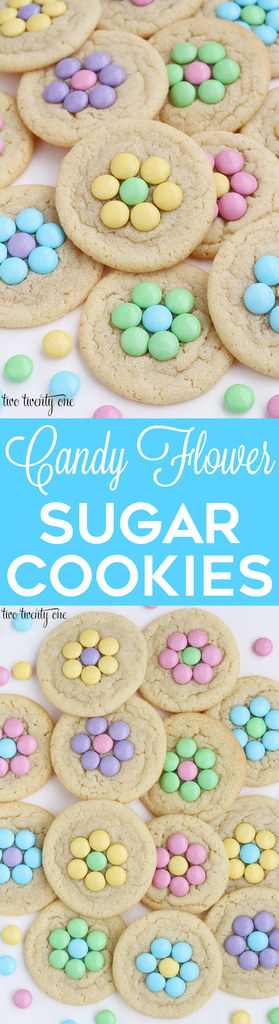 Candy flower sugar cookies! Perfect for spring!