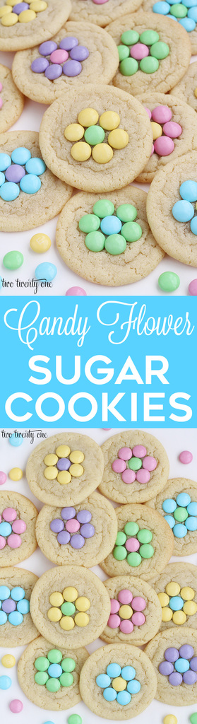 Candy flower sugar cookies! Perfect for spring!