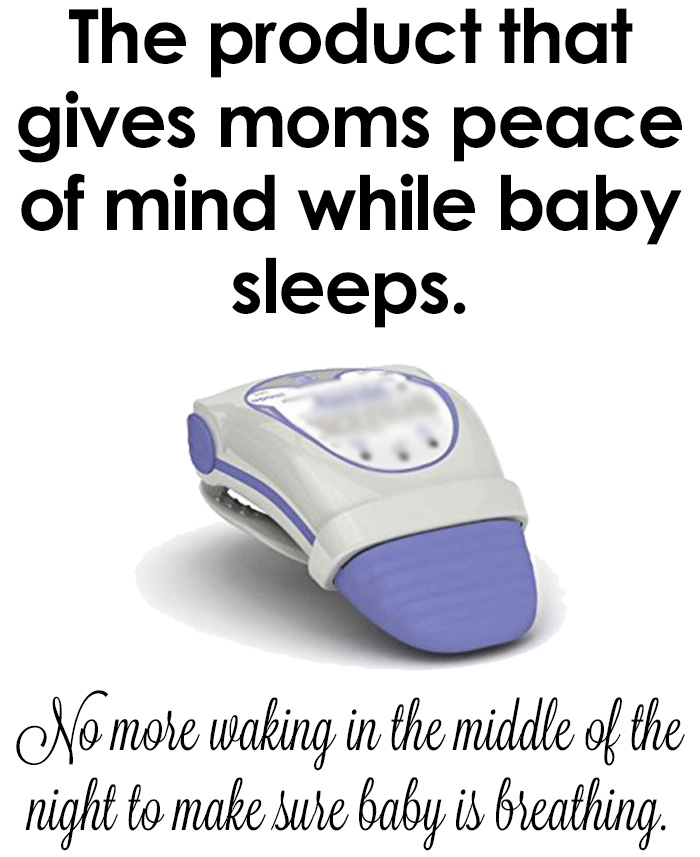 This tiny product gives moms peace of mind while baby sleeps. No more waking in the middle of the night to make sure baby is breathing.