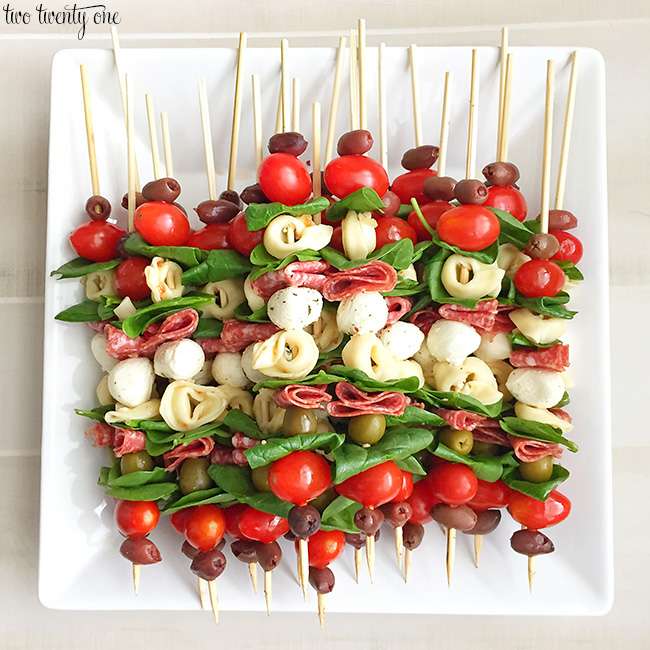 Antipasto Skewers - An easy, impressive party appetizer!