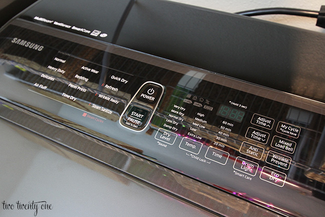 samsung activewash dryer control panel