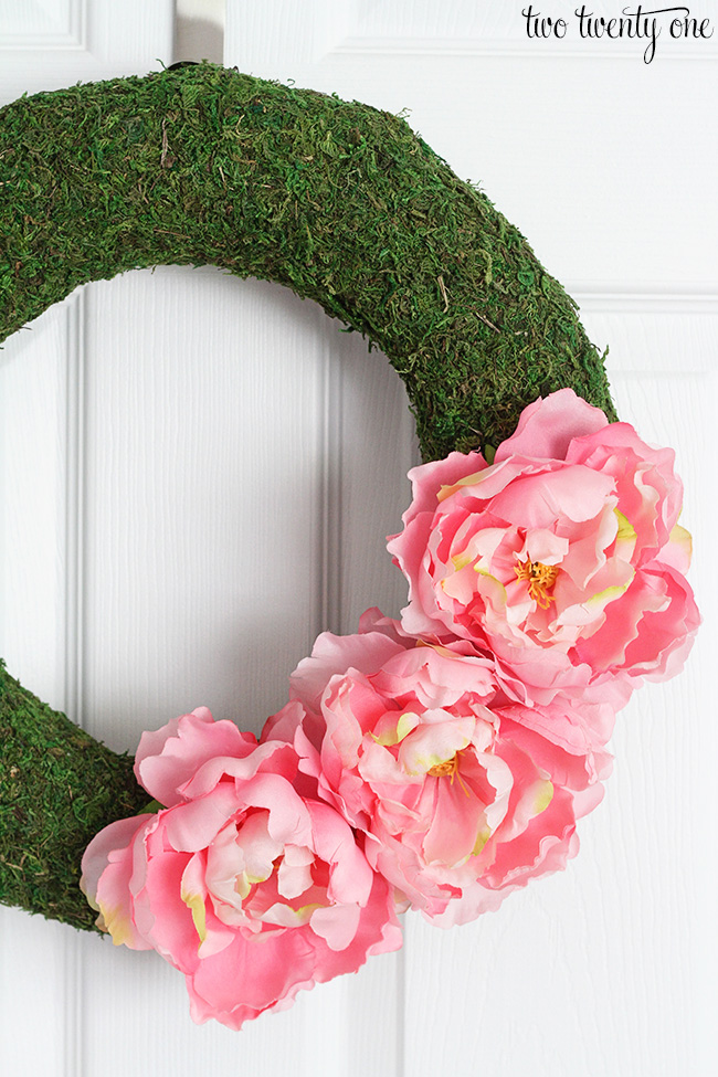 Peony And Moss Wreath