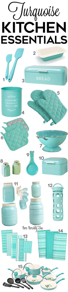 Turquoise kitchen decor and gadgets!