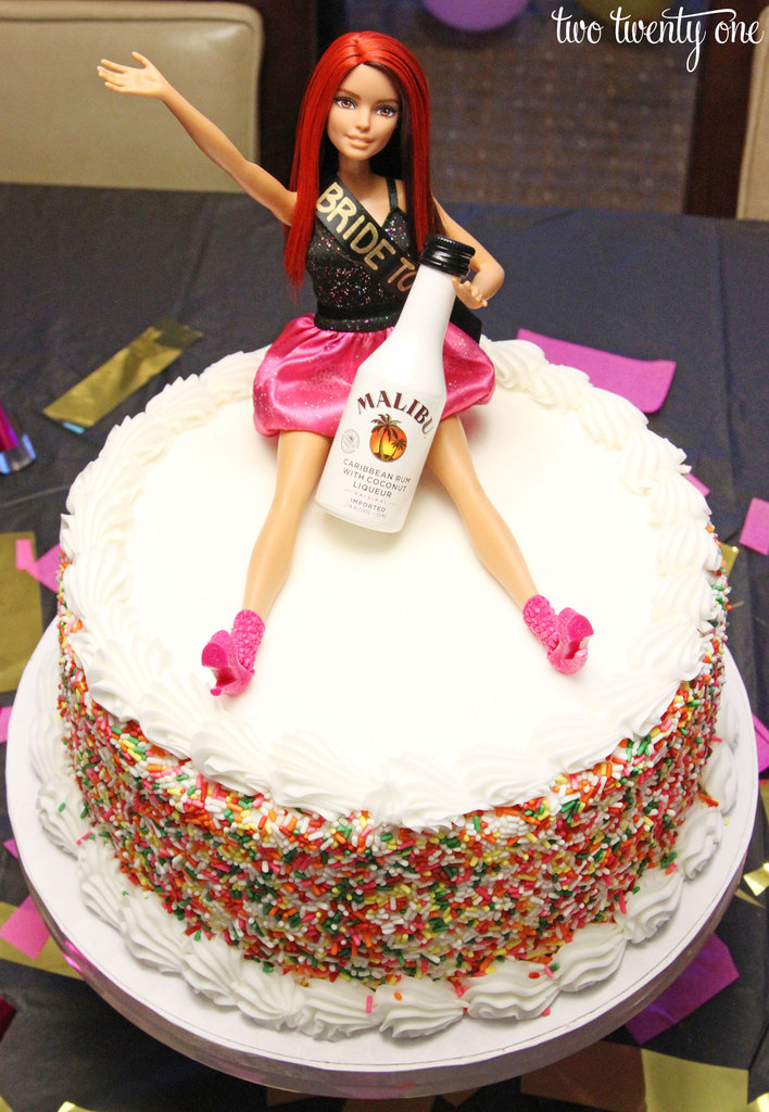 Bachelorette party Barbie cake