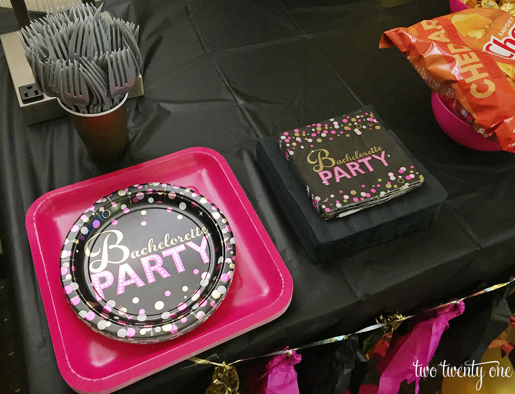 Bachelorette party plates and napkins