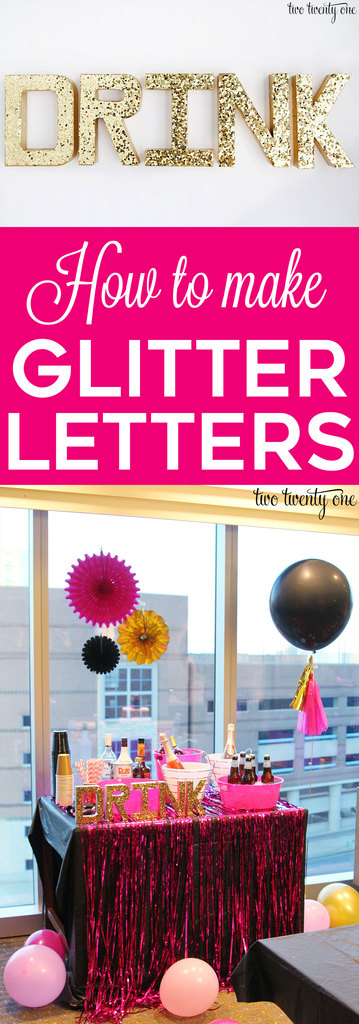 How to make glitter letters! Great step-by-step tutorial!