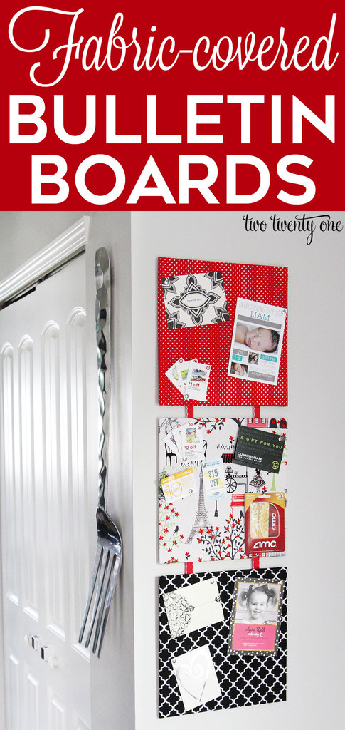 How to make fabric covered bulletin boards! These are easy to make and inexpensive! #ad