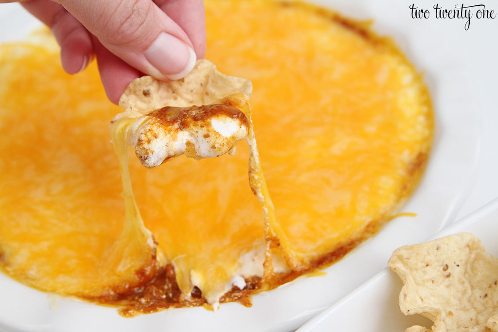 Chili Cheese Dip! Only 3 ingredients and ready in minutes!