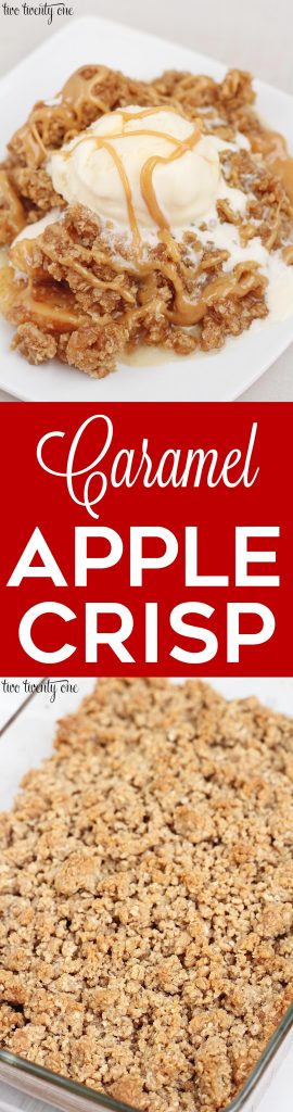 Delicious and easy-to-make caramel apple crisp!