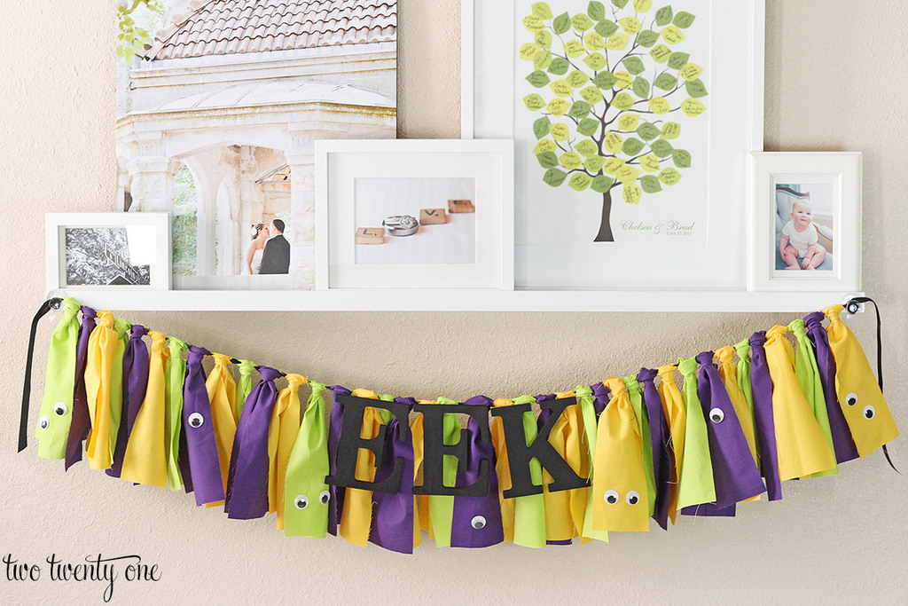 Halloween fabric garland! Great tutorial!