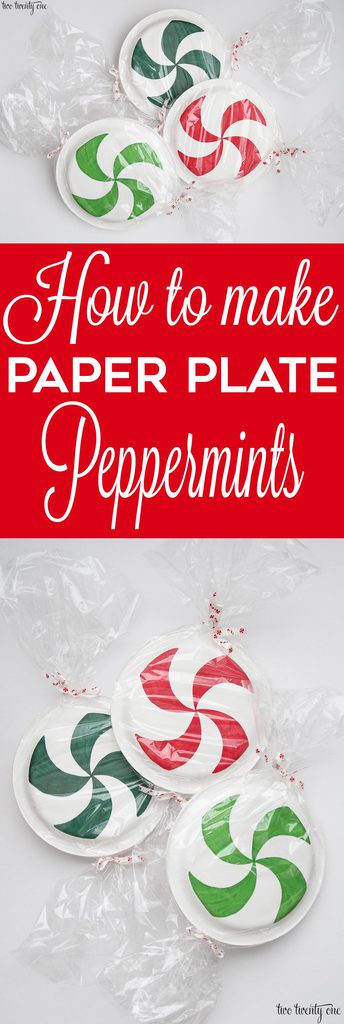 How to make paper plate peppermints! Great tutorial!