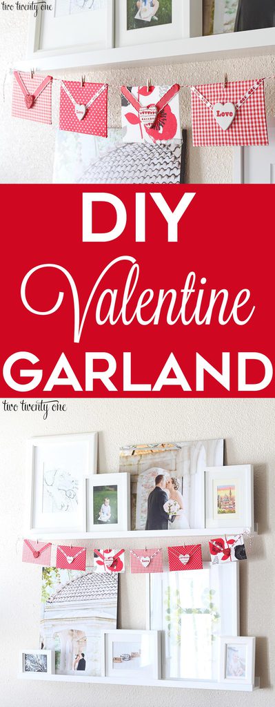 DIY Valentine Garland! Perfect Valentine's Day decoration without breaking the bank!