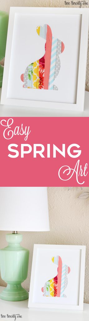 Easy to make spring art! Perfect decor for spring or Easter! This spring art project is inexpensive and easy to make! Excellent for kid craft! popular pin